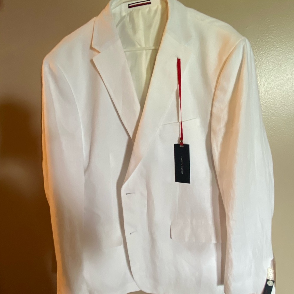 Tommy Hillfiger Linen jacket lined. Brand new! 48 Regular